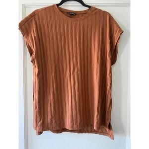 Eileen Fisher Terracotta Ribbed Tunic